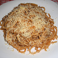 Спагетти с фаршем. Фото